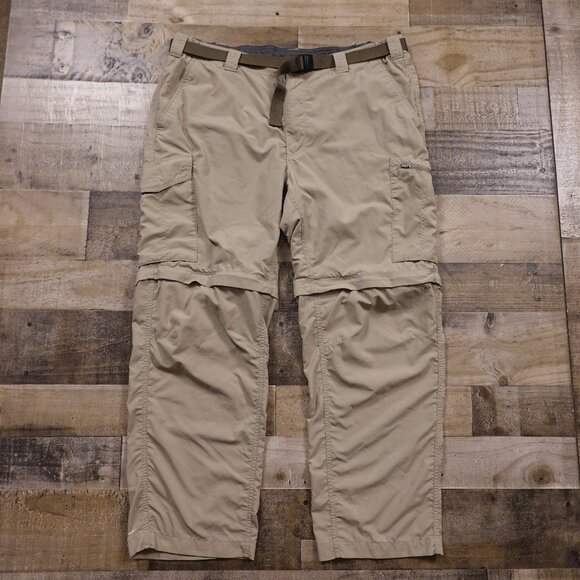 Columbia Silver Ridge Convertible Pants Men’s 42x30 Beige Omni-Shade Hiking - Picture 1 of 13